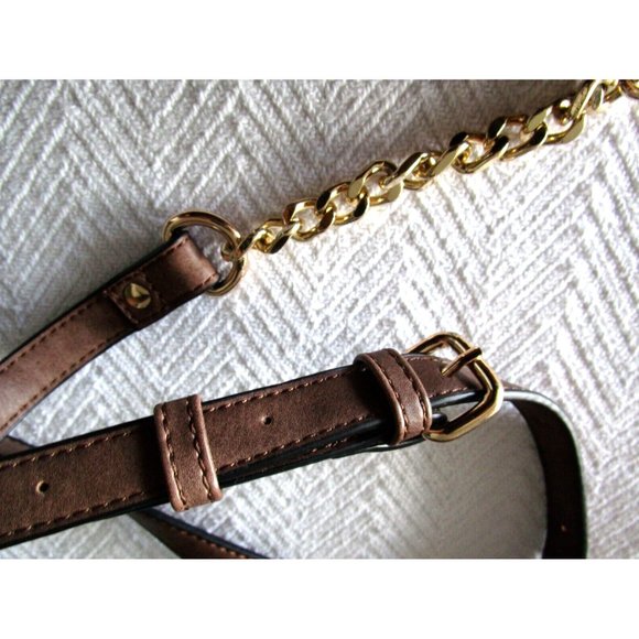 Urban Expressions Tan-Savannah Vegan Purse Reversible /Pouch NWT Gold Adj. Strap - Picture 5 of 16